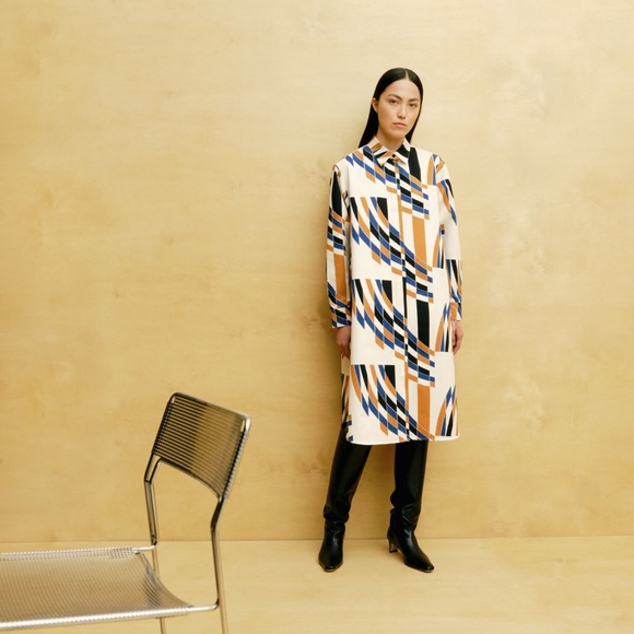 NWT Marimekko Palkisto Kupoli Long Sleeve Oversized Dress in size 38, US 8 - Picture 2 of 10